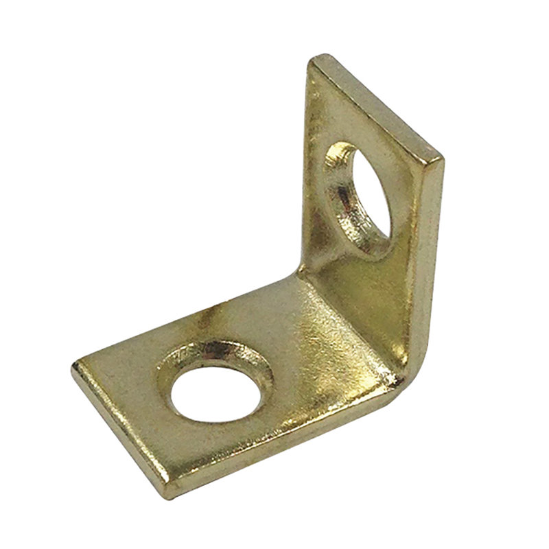 Support de coin Prime-Line, fabrication en acier, angle en L, Laiton, H 3,75 po x l 3,3 po x P 0,65 po