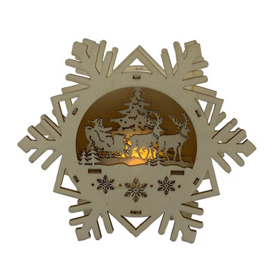Scène de flocon de neige éclairée
