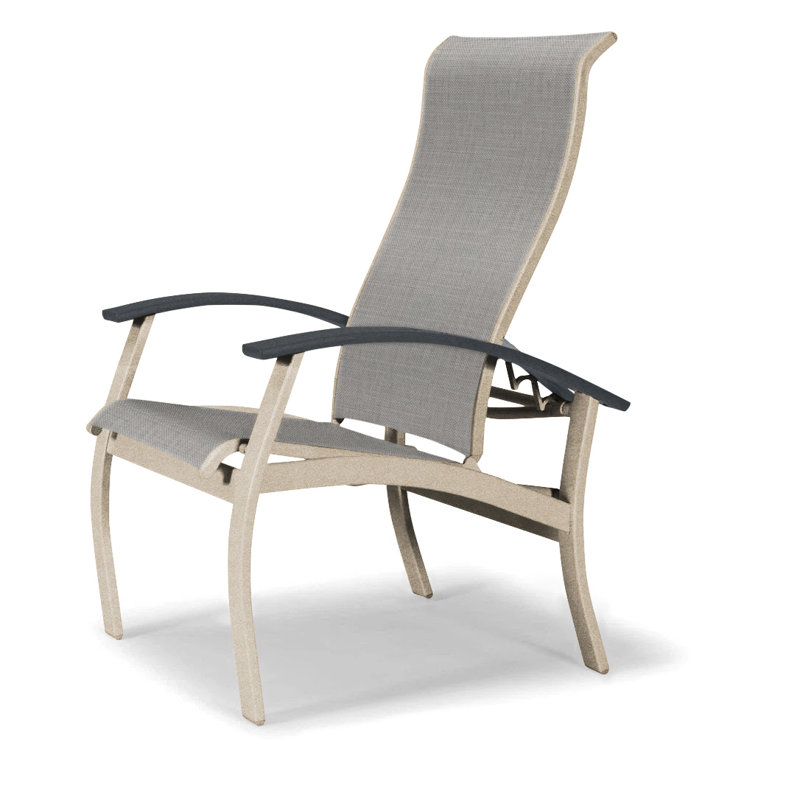 Chaise de patio Askar, Alliage Sunbrella®, Désert texturé, Graphite classique