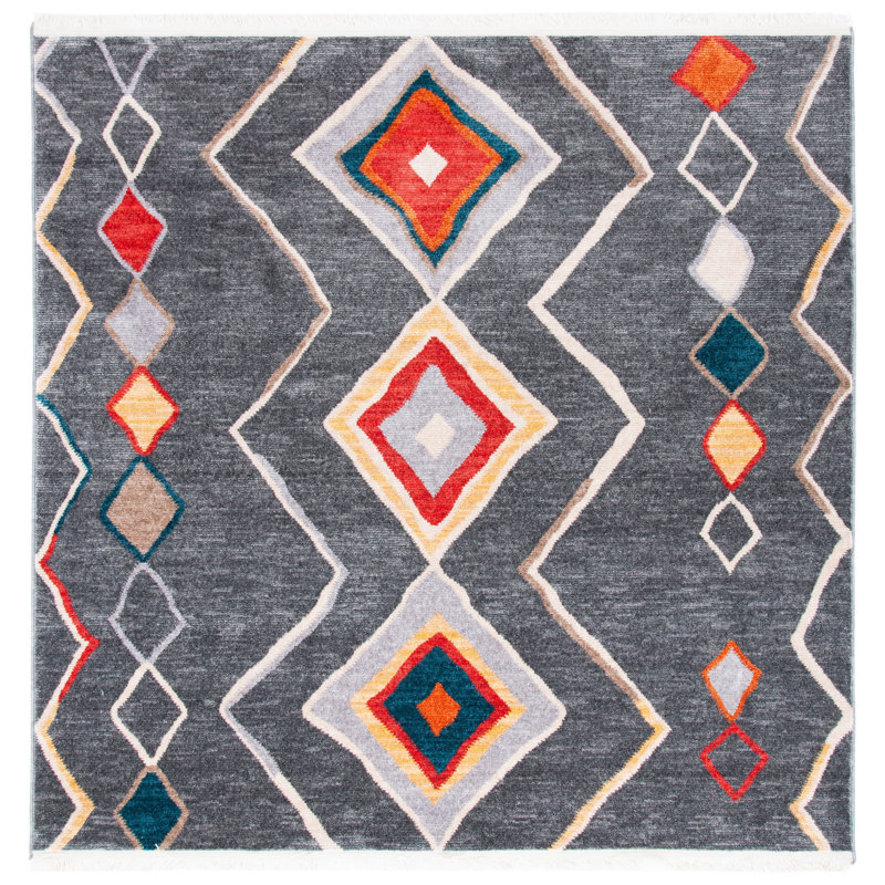 Raelynn Performance Southwestern Rug, Square 6'7"