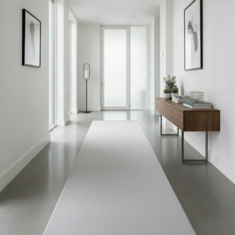 Cotton Knitted Washable Area Rug, Grey, Rectangle 200 x 280 cm