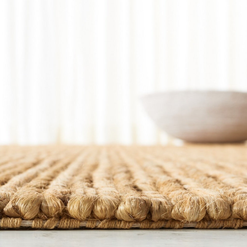 Ralph Lauren Ponderosa Jute, Cotton Solid Color Rug, Rectangle 6' x 9'