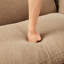 Couleur café L en forme de 3 avec tissu bouclé, pieds amovibles et cylindriques pour tissu de salon en forme de coquillage distinctif - style confort-376393808-376393816
