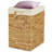 Handmade Rectangular Water Hyacinth Wicker Laundry Hamper With Lid Natural, Large-65598518