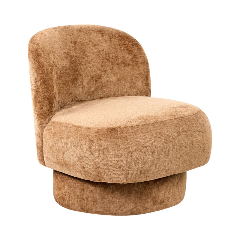 Upholstered Swivel Accent Chair, Brown