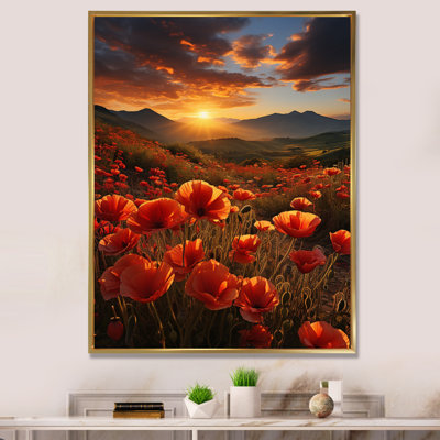 «Coral Wildflowers Fields of Dreams», reproduction sur toile