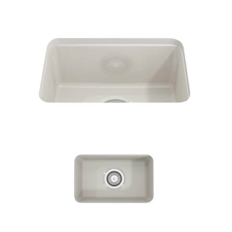 12'' L Kitchen Sink, Biscuit