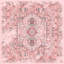 Tapis oriental rose en polyester tissé à la main Hough-1384540750