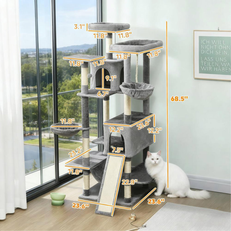 Arbre à chat multi-niveaux 69 po