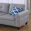 Canapé modulaire en similicuir avec repose-pieds