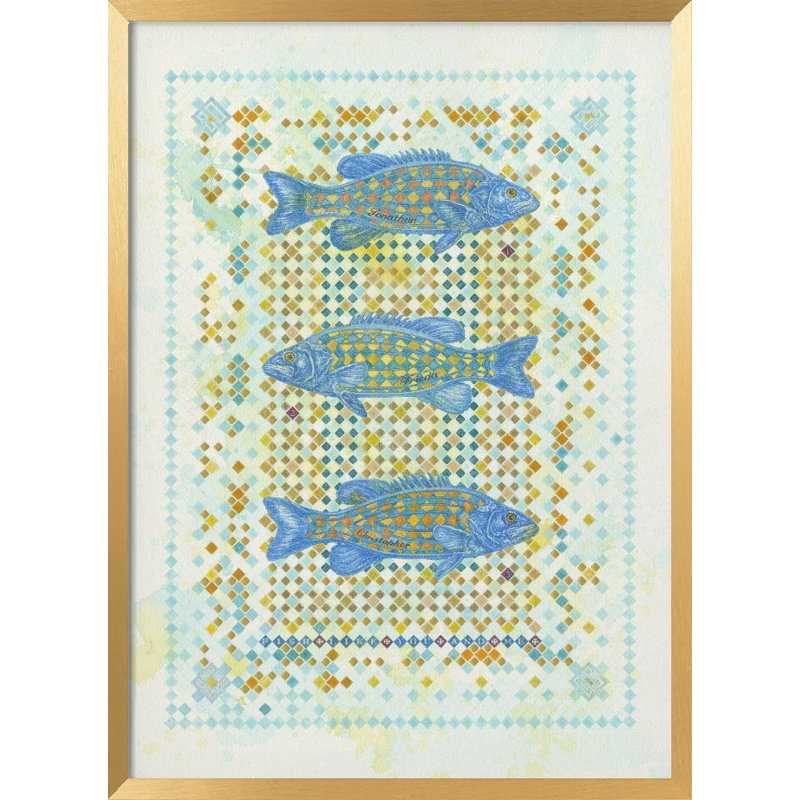Coastal Retreat "Fish Like You and Me" Framed Print Wall Art, 20" H x 16" W