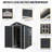 Black 4 Ft X 6 Outdoor Plastic Storage Shed With Floor, Metal Reinforced Resin Panels, Air Vents, Side Window, Pad - Lockable Single Door For Garden Items Door, Heavy Duty Multi Wall Structure, Vents