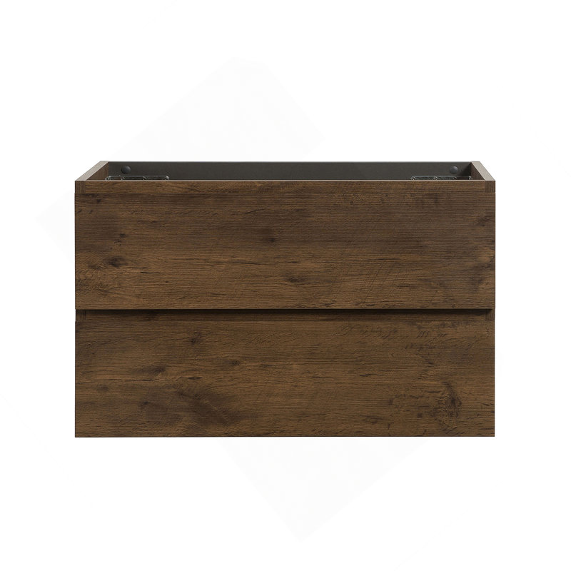 Armoire murale SANS lavabo, couleur noyer, avec deux tiroirs, Noyer