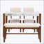 Ensemble de mobilier de salle à manger moderne 4 pièces avec table en faux marbre et chaises et banc rembourrés, conception peu encombrante pour la cuisine et la salle à manger