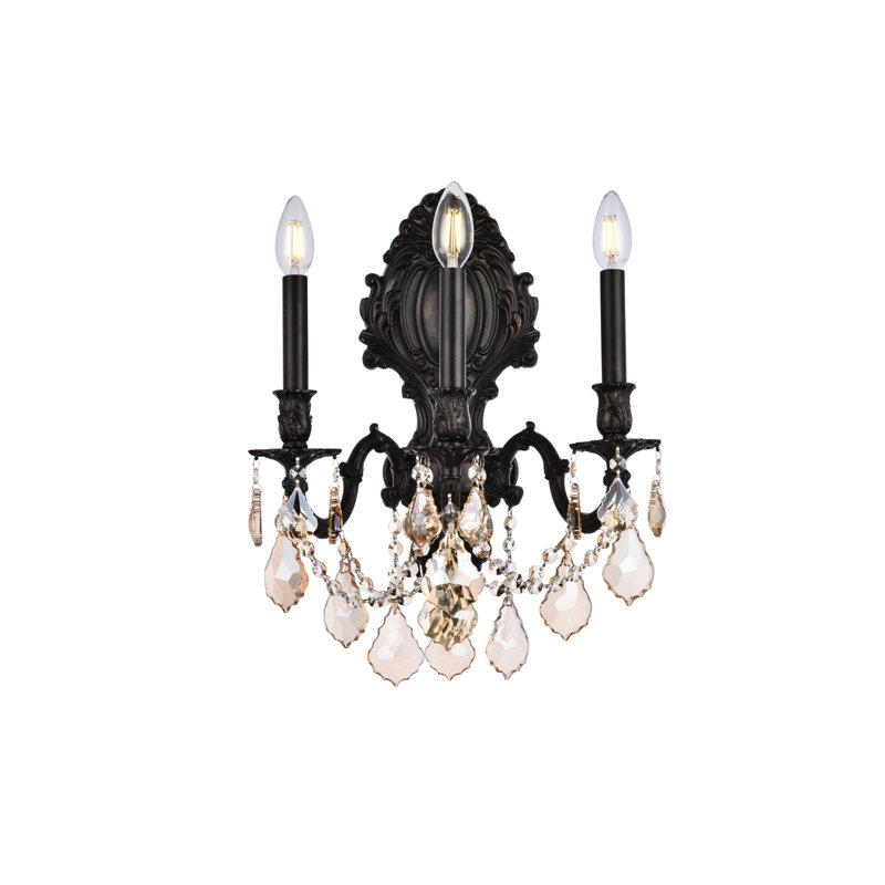Aadyn Wall Sconce, Dark Bronze, Golden Shadow (Champagne) / Royal Cut