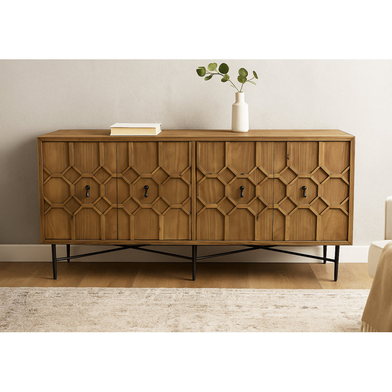 Jillian 71'' Solid Wood Sideboard, Brown