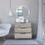 Commode 3 tiroirs avec plateau supérieur, rangement spacieux et assemblage facile pour les chambres à coucher modernes-842793444