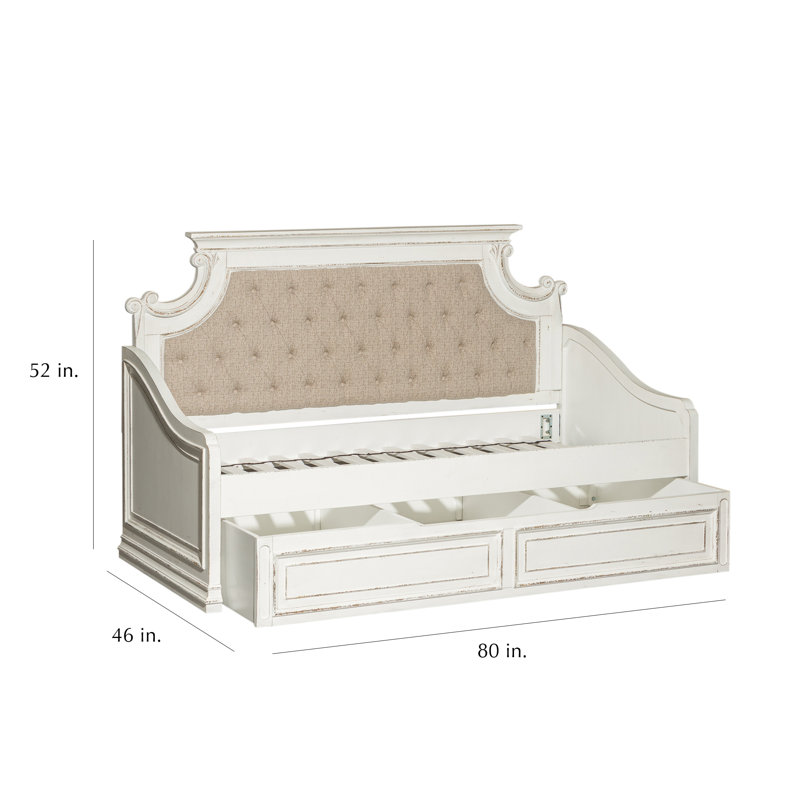 Yuliana Upholstered Daybed with Trundle