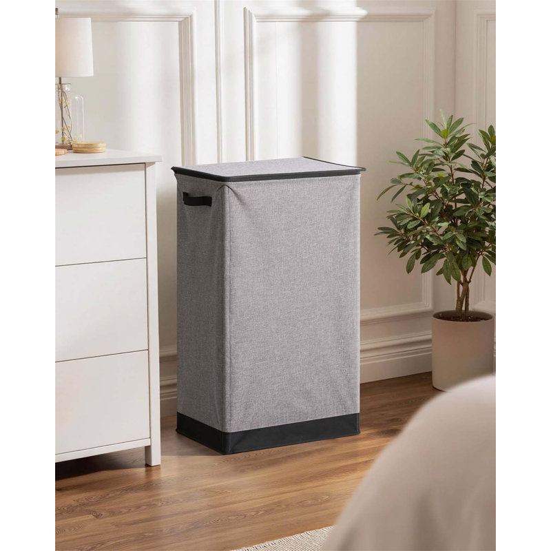 Bhargava Fabric Laundry Hamper with Handles, Grey