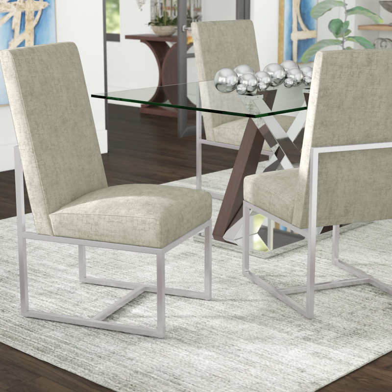 Dalpat Velvet Side Chair, 1, Champagne