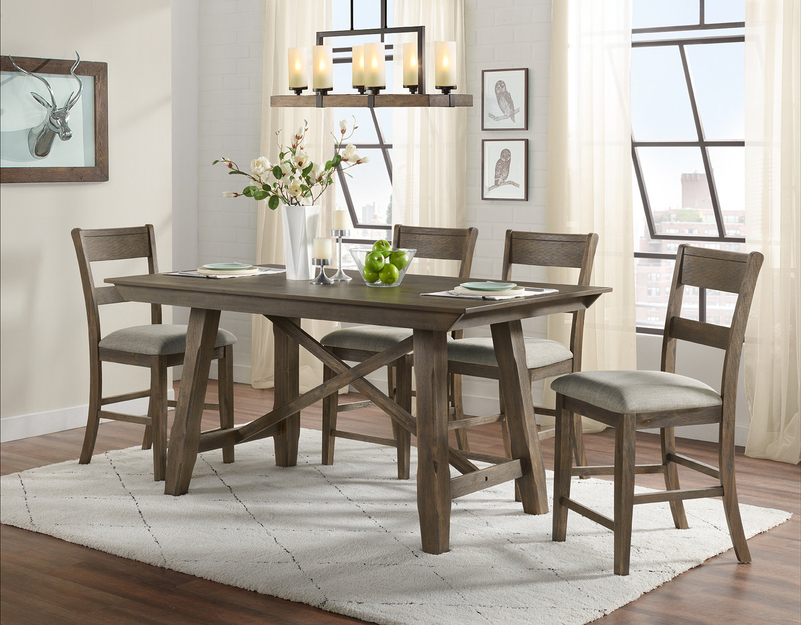 Rosalind Wheeler Schwanke 5 - Piece Bar Height Dining Set - Wayfair Canada