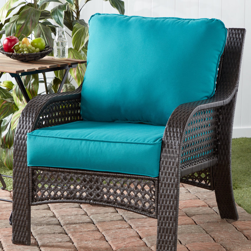 Lester Outdoor Premium Deep Seat Chair Cushion, Peacock