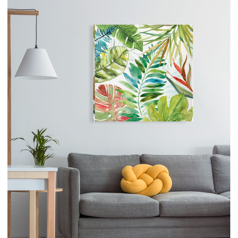 « tropical sketchbook ii », peinture sur toile tendue, H 32 po x l 32 po x P 1,5 po