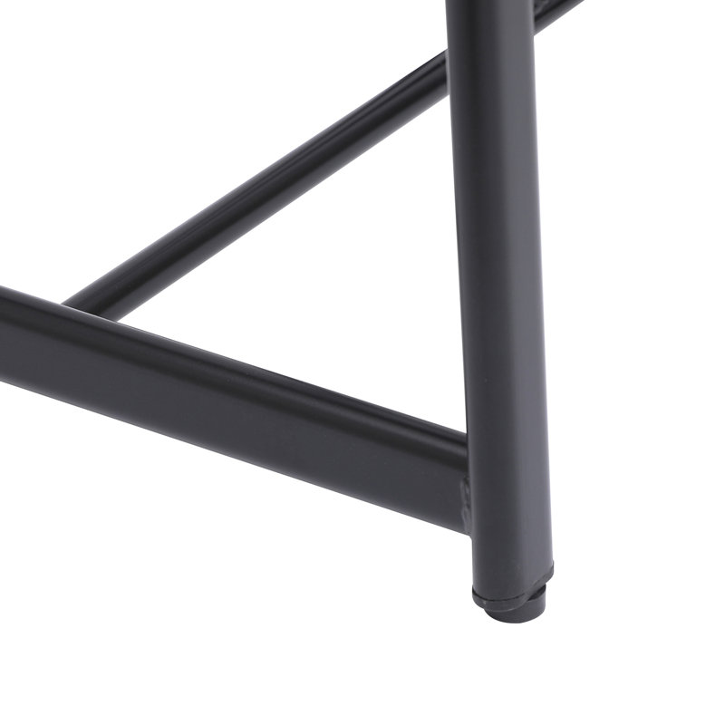 3 tabourets de bar, hauteur comptoir. Sièges brun noyer avec cadres en métal noir. Dossiers ergonomiques pour la posture. Et une capacité de 220 lb. Design moderne de divers espaces. Facile à assembler de hauteur et brun.