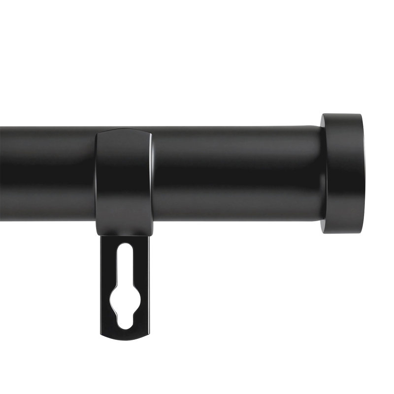 Keneil 1 Inch Curtain Rod with Aluminum Finials, adjustable telescoping heavy duty Drapery Rod for residential and commercial