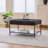 Footstool with Wooden Open Storage Shelf-1231428219