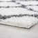 Tapis blanc / gris à poils longs Jasmyn