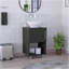 Meuble-lavabo simple 18 po Gouda, une tablette ouverte, une armoire à porte simple - noir-1579242000