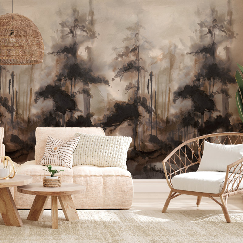 Forest Reserve Ink Wash Peel and Stick Wall Mural