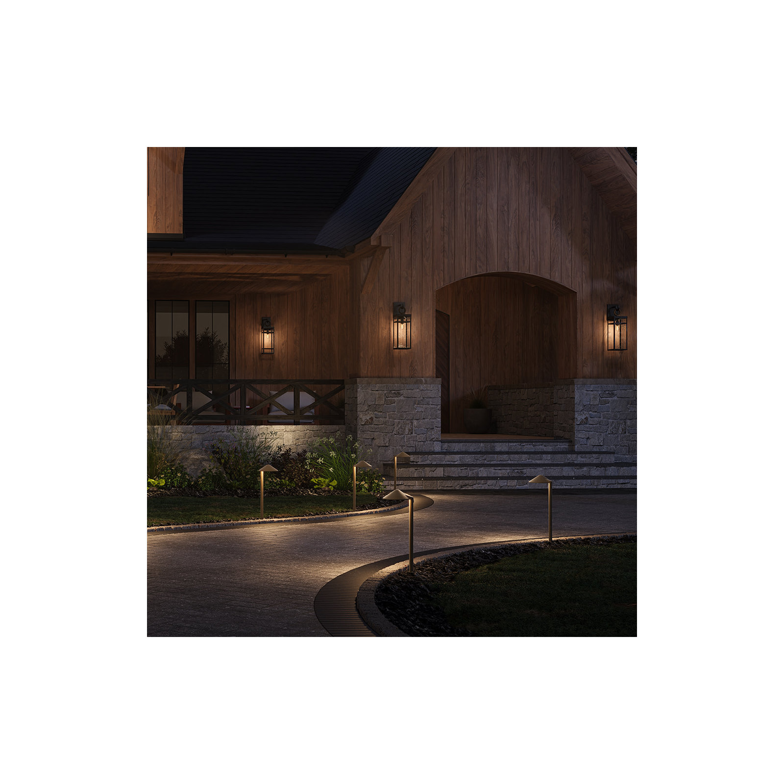 Amelia Single Light Outdoor LED Wall Light, 25" H x 7.5" W x 9.25" D