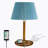Cue Wood USB Table Lamp