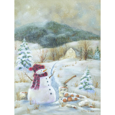 Snowy Day Fun - Impression sur toile tendue