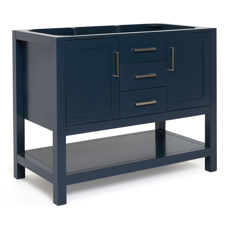 Abdullah 42'' Single Bathroom Vanity Base Only, Blue