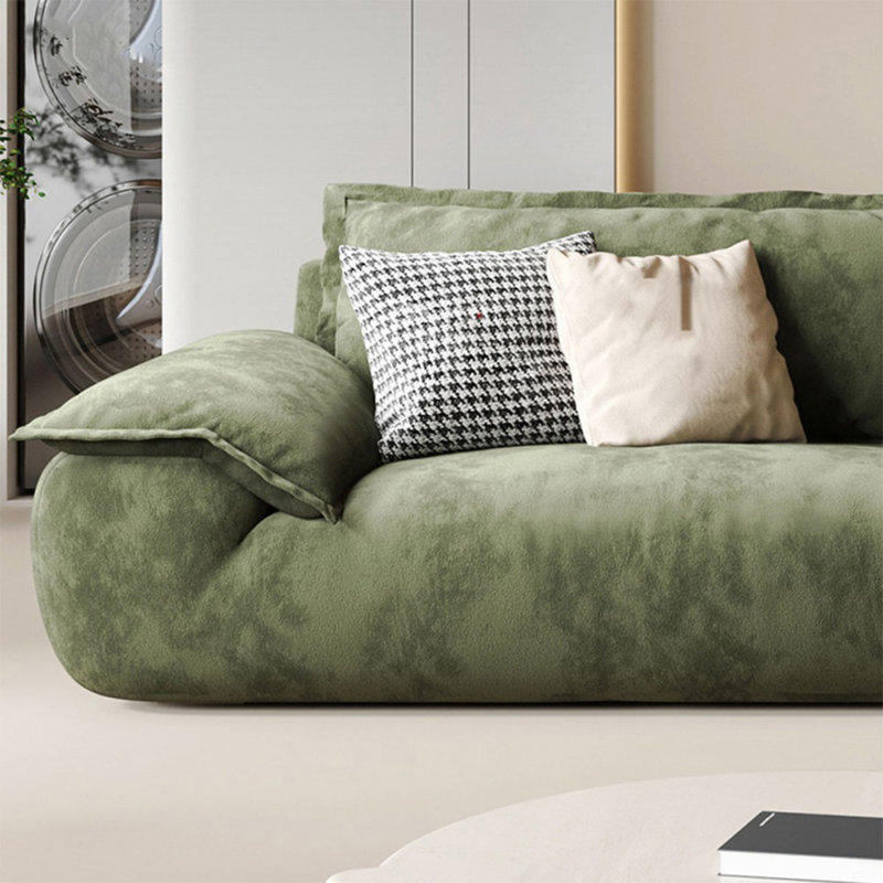 Coussin modulaire en polyester vert, H 33,46 po x l 102,36 po x P 39,37 po, 3