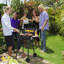 Barbecue au charbon Barrel avec table d'appoint et roulettes