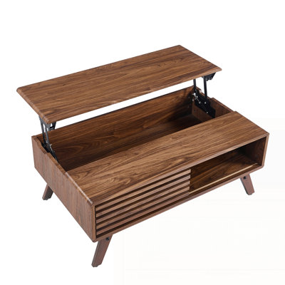 39.37" Mid-Century Lift Top Coffee Table
