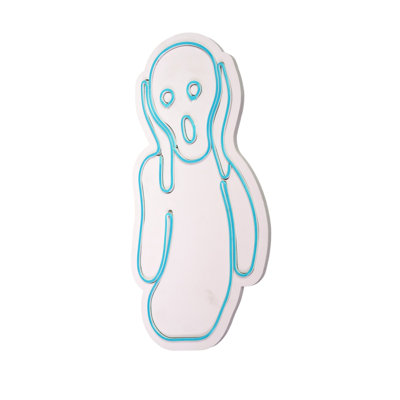 Bande de néon flexible à DEL, bleu, 11,0 x 21,7 x 1,2 pouces | IP67 imperméable, adaptateur 12V 4A, 240 lumens, modèle en mousse de PVC | Parfait pour la décoration intérieure, les fêtes et les événements, facile à installer et à personnaliser