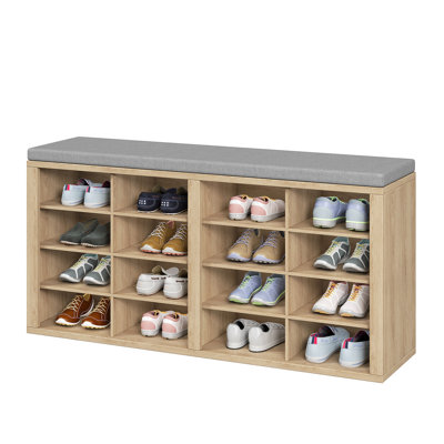 16 Pair Shoe Storage Bench