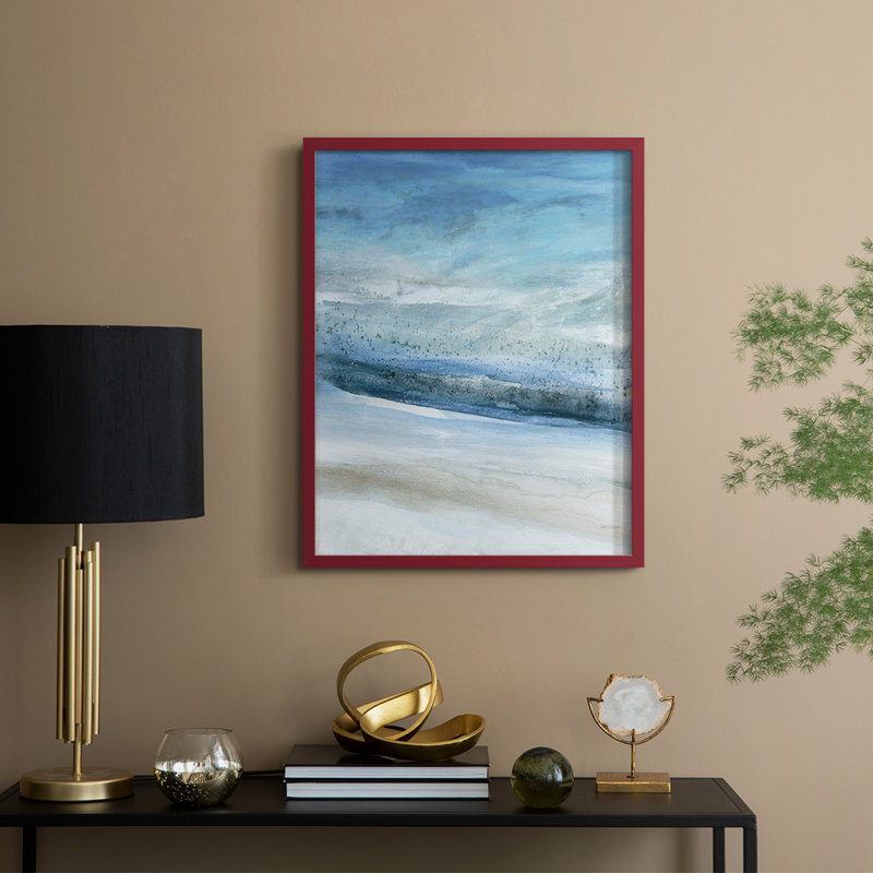 «Cobalt Rising Light», reproduction encadrée - bois massif, H 30 po x l 24 po, Rouge