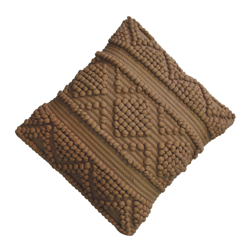 Connoquenessing Geometric Square Throw Cushion, Coffee