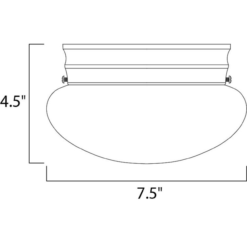 Plafonnier encastré pour cuve simple 7,5 po 1-light Cao, Nickel satiné