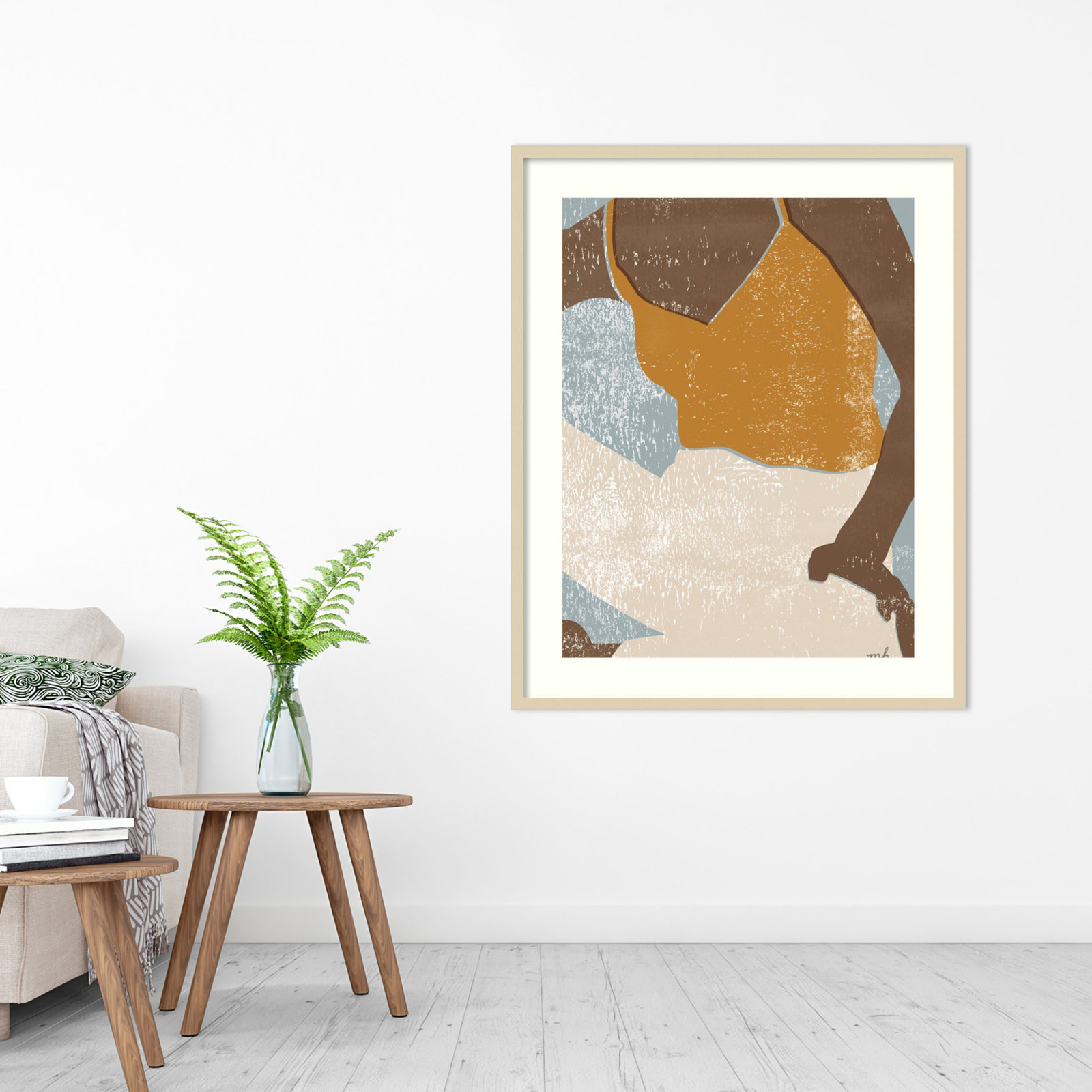 Casual III Print by Moira Hershey, 21" H x 17" W, Black Framed Paper