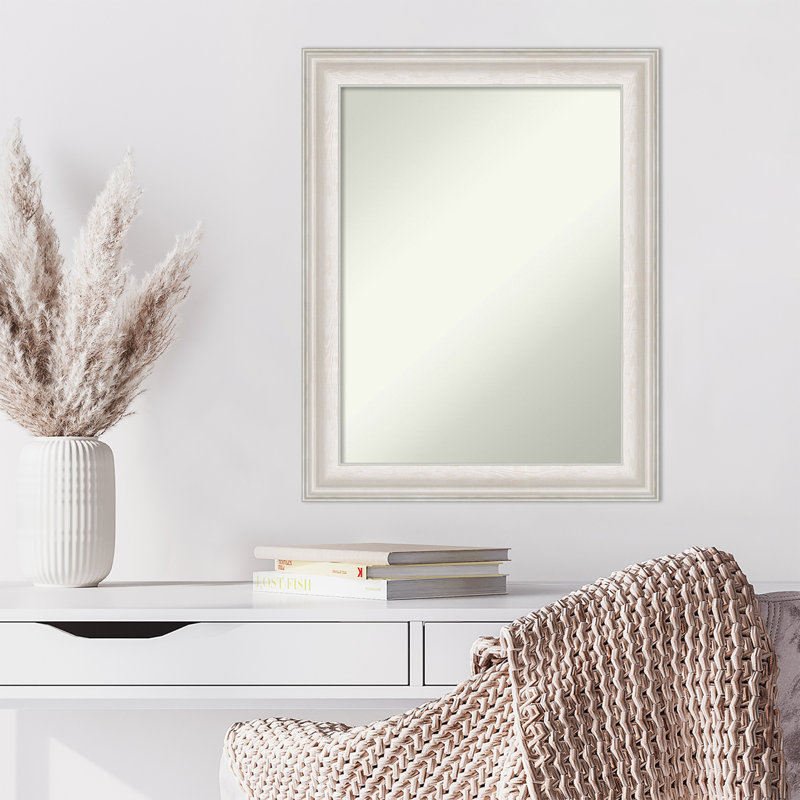 Miroir d'appoint Zenius, 28,5 po x 22,5 po, Finition naturelle, Rectangle
