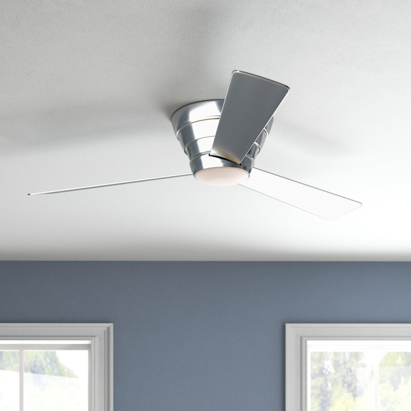 Hodson 54'' Ceiling Fan with LED Lights, Stainless Steel with Silver Blades