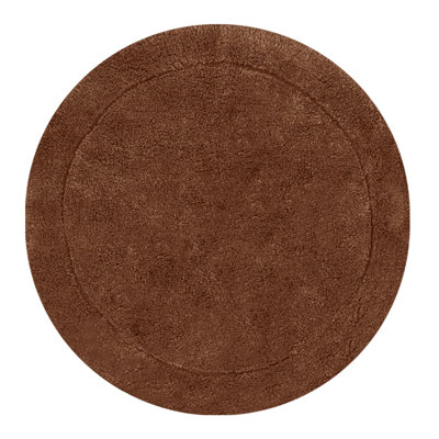 Cotton Round Bath Rug, Non-Slip, Machine Washable and Absorbent