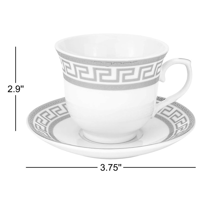 Ensemble tasse à thé et soucoupe Afjal, Argent